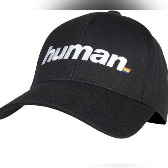 🌈QUEER EYE 🌈 “Human” 🌈 NWT 🌈 unisex 🌈 adjustable 🌈 black - Picture 1 of 3